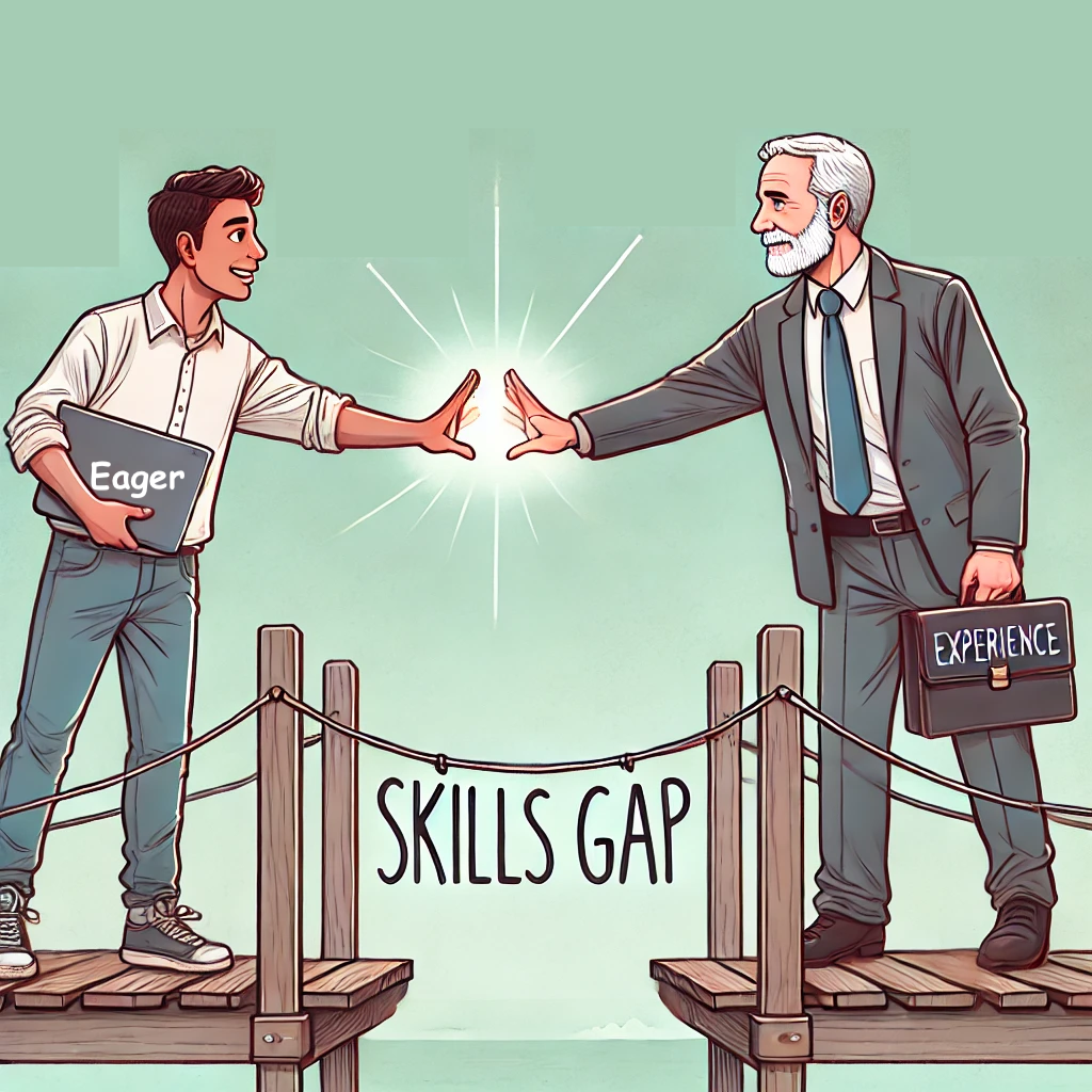 Skills gap illustration